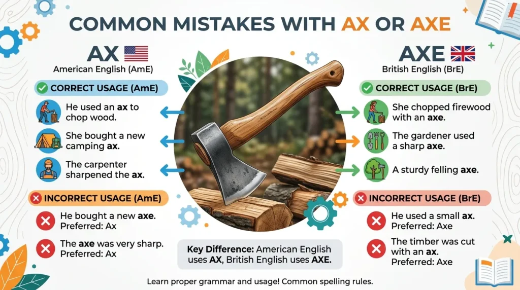 Common Mistakes with Ax or Axe