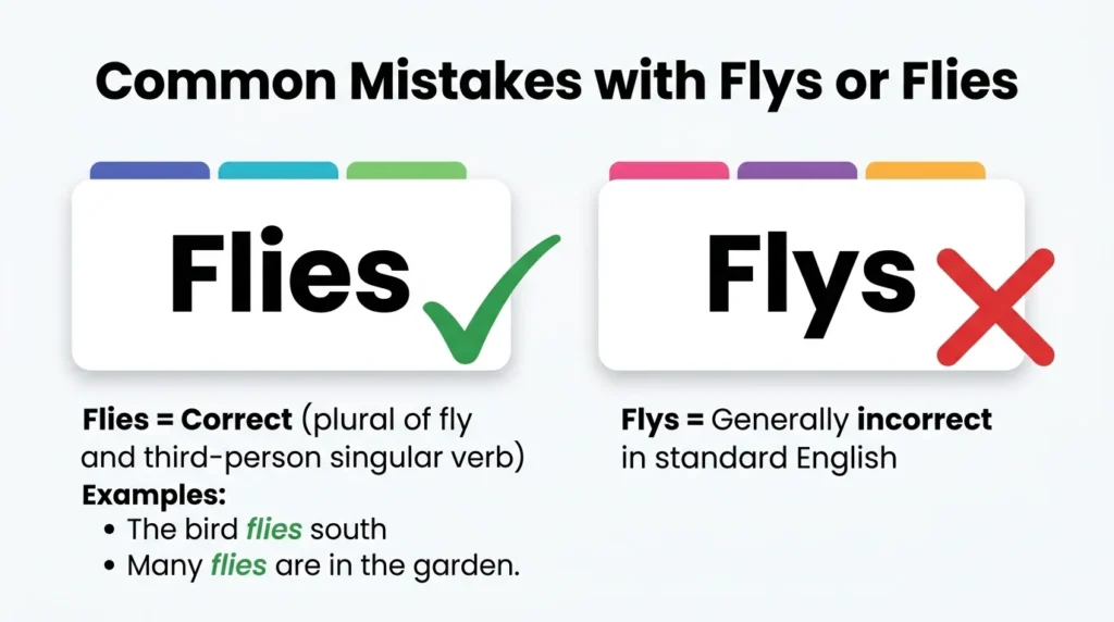 Common Mistakes with Flys or Flies