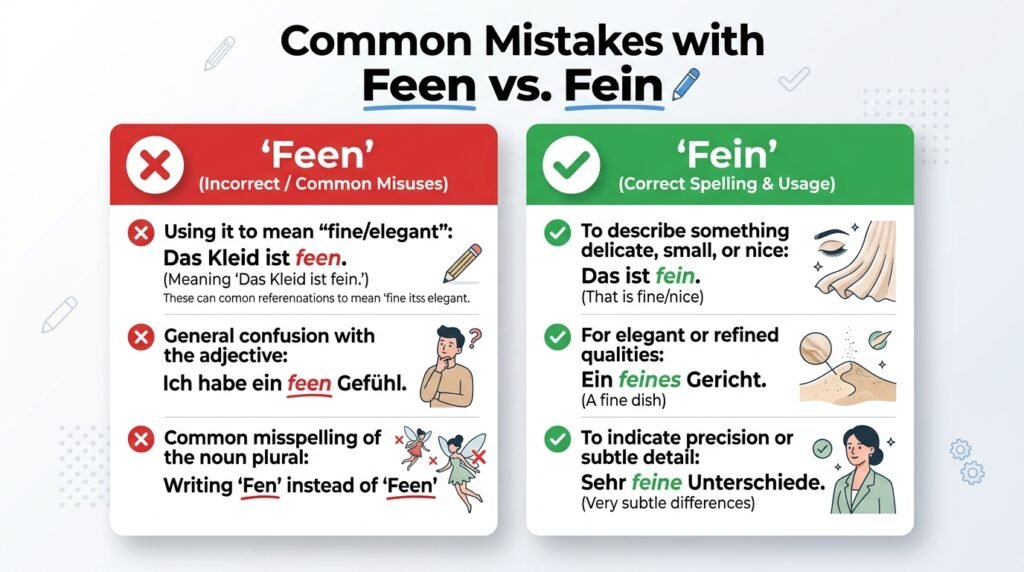 Common Mistakes with Feen or Fein