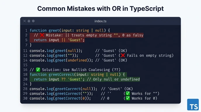 Common Mistakes with OR in TypeScript