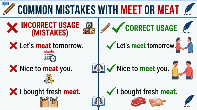 Common Mistakes with Meet or Meat