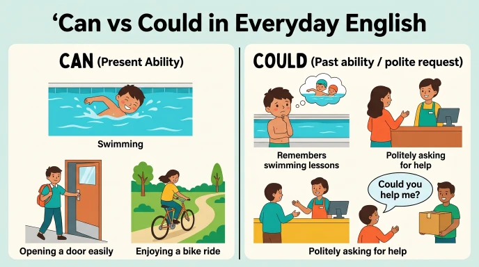 Can or Could in Everyday Examples