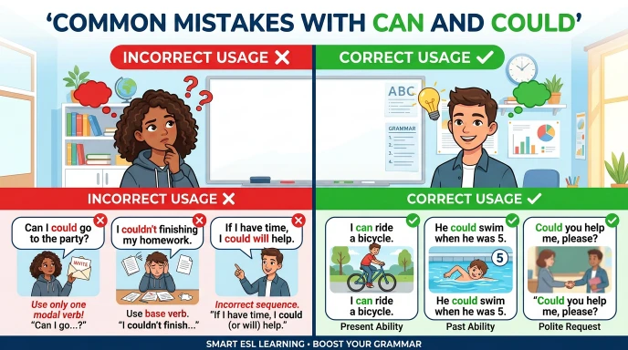Common Mistakes with Can or Could