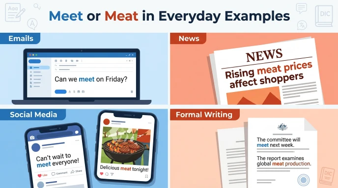 Meet or Meat in Everyday Examples