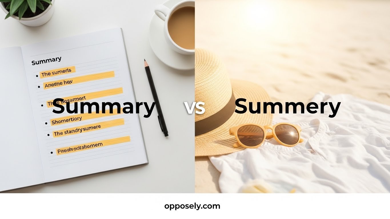 Summary vs Summery